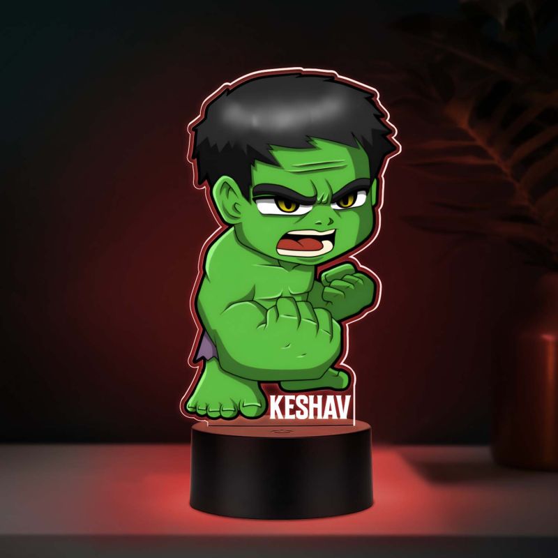 Personalized Hulk325 UV Print Multicolor 3D Illusion Night Lamp – Custom Name LED Light